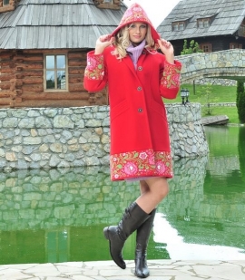Пальто в славянском стиле, модель К-1304