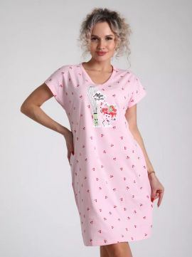 Сорочка ночная с коротким рукавом хлопок